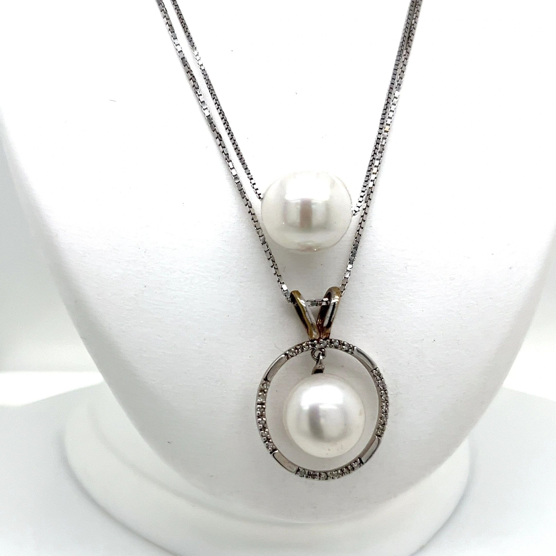 Pearl with Diamond Necklace