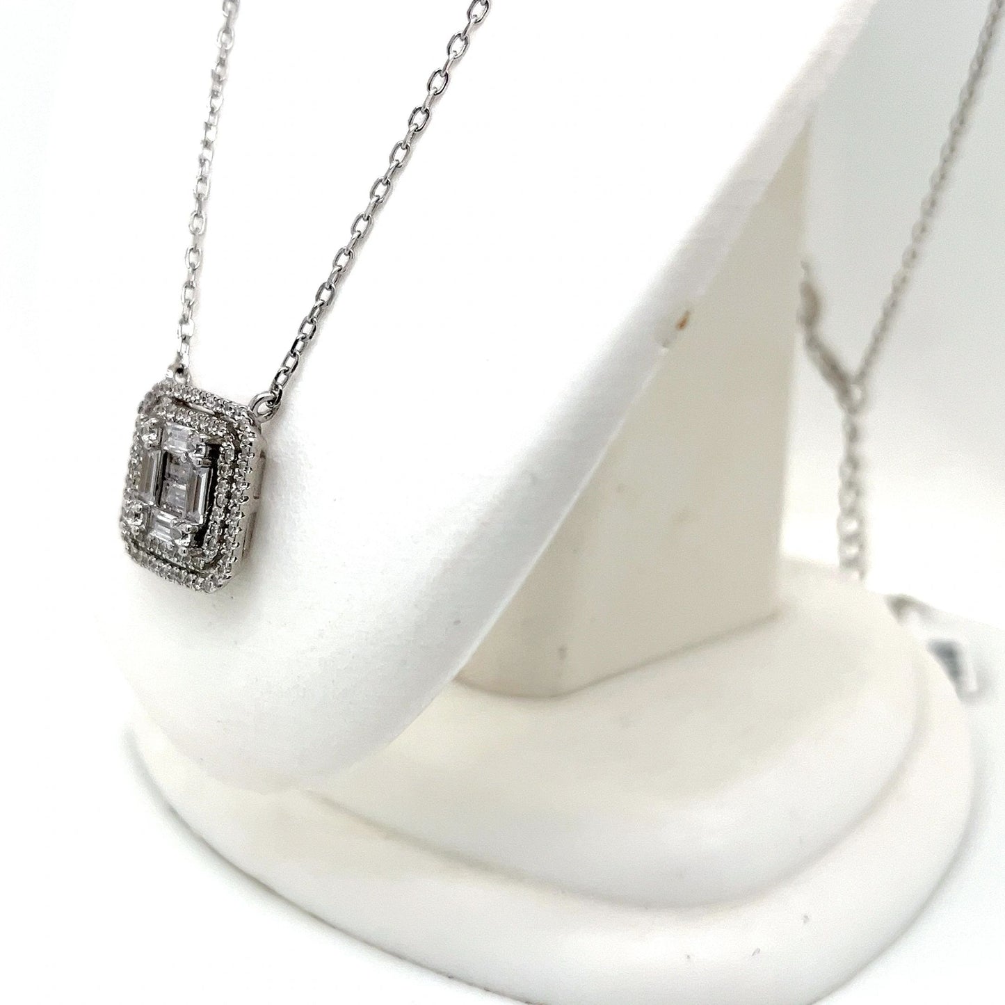 Sterling Silver and Cubic Zirconia Necklace