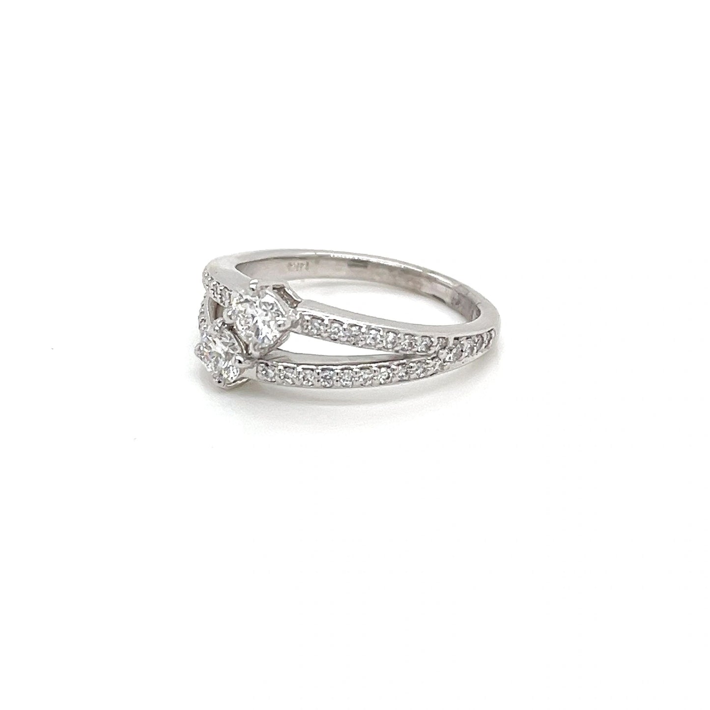 Lab Grown Diamond Ring set in 14k white gold