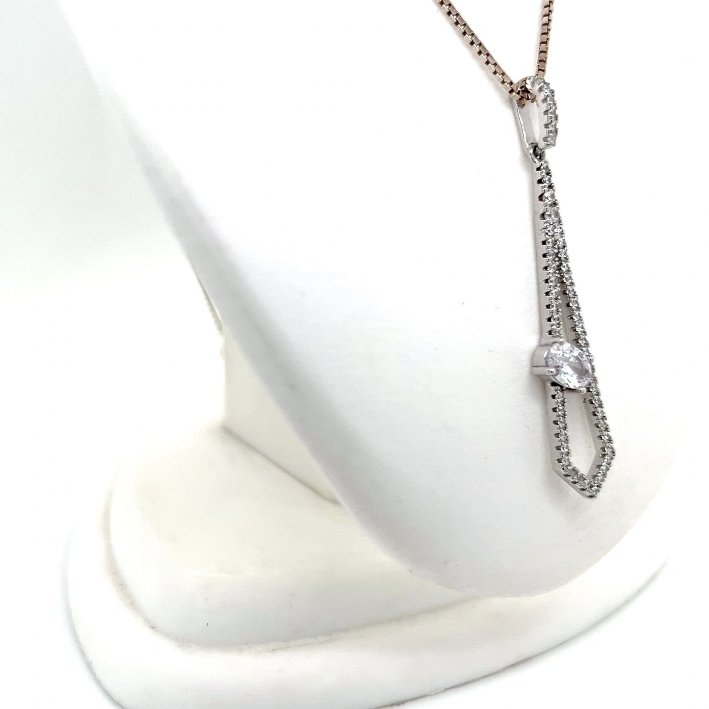 Sterling Silver Cubic Zirconia Necklace