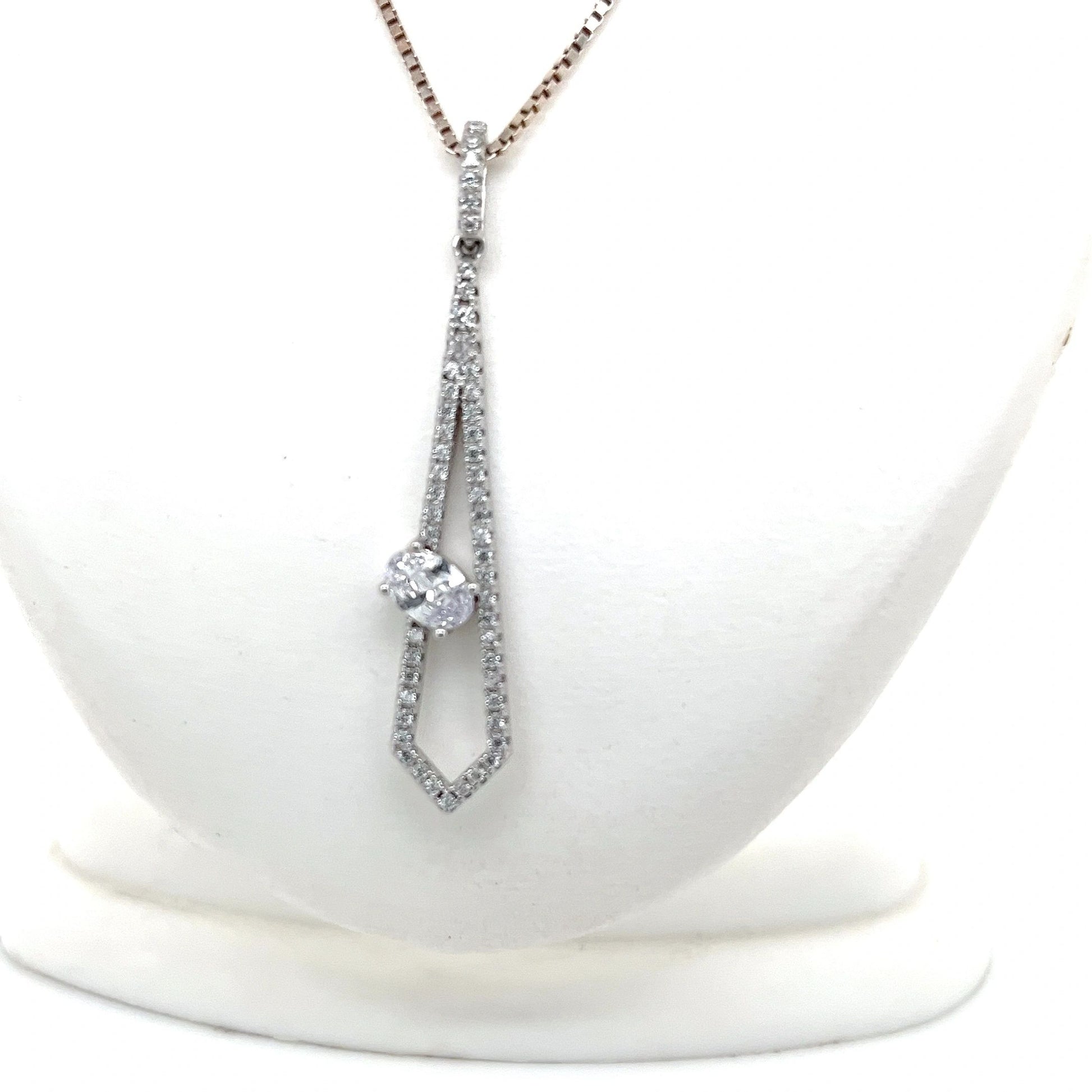 Sterling Silver Cubic Zirconia Necklace